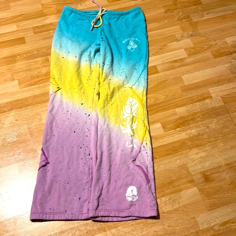 Ink slingers sweat pants lined with terry berry soft large very rare